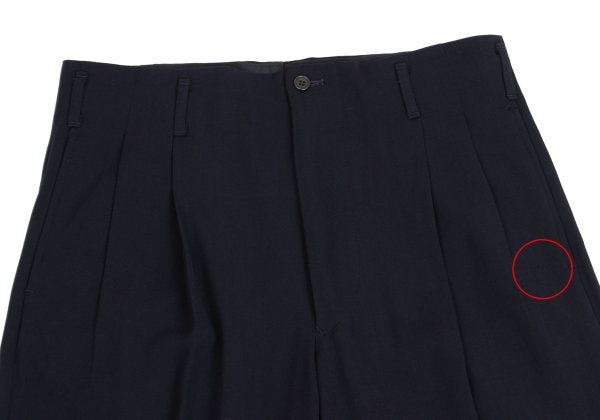 Jean Paul GAULTIER HOMME Wool Tuck Pants Navy Size 48