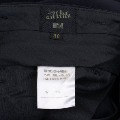 Jean Paul GAULTIER HOMME Wool Tuck Pants Navy Size 48