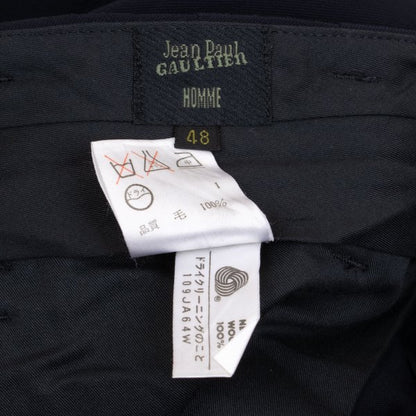 Jean Paul GAULTIER HOMME Wool Tuck Pants Navy Size 48