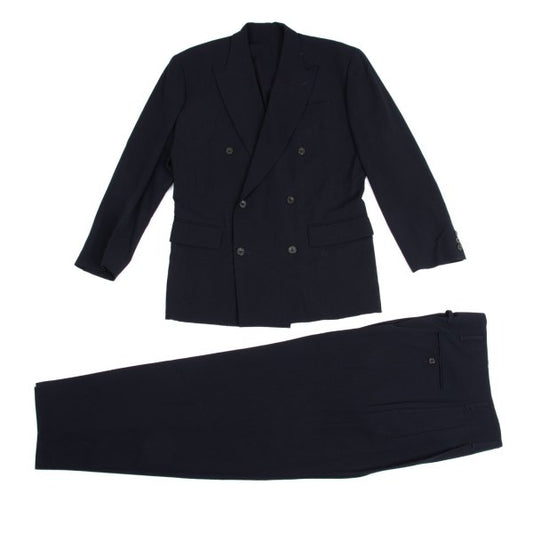 Jean Paul GAULTIER HOMME Wool Double Suit Navy Size 50