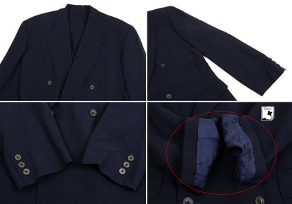 Jean Paul GAULTIER HOMME Wool Double Suit Navy Size 50