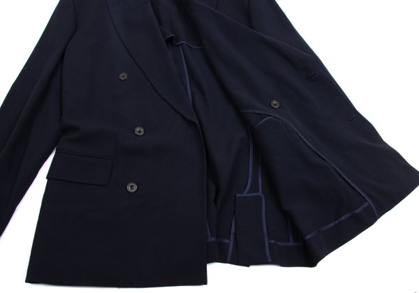 Jean Paul GAULTIER HOMME Wool Double Suit Navy Size 50