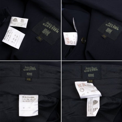 Jean Paul GAULTIER HOMME Wool Double Suit Navy Size 50