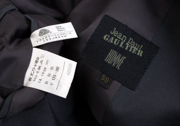 Jean Paul GAULTIER HOMME Wool Gabardine Jacket Gray Size 50