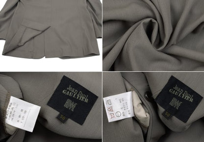 Jean Paul GAULTIER HOMME Nylon Wool Blazer Green Size 50