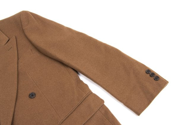 Paul Smith Cashmere Blend Flannel Double Jacket Brown Size L
