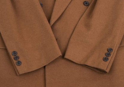 Paul Smith Cashmere Blend Flannel Double Jacket Brown Size L