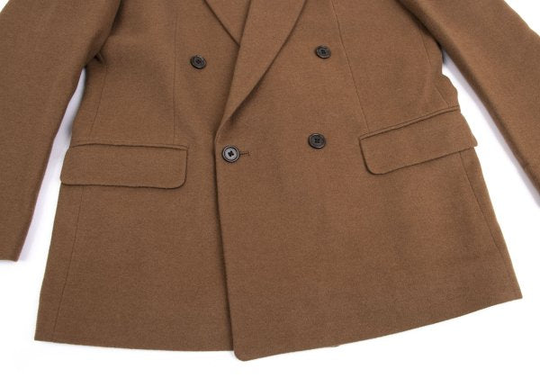 Paul Smith Cashmere Blend Flannel Double Jacket Brown Size L