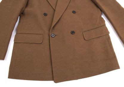 Paul Smith Cashmere Blend Flannel Double Jacket Brown Size L