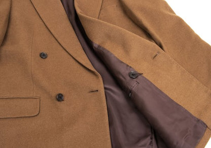 Paul Smith Cashmere Blend Flannel Double Jacket Brown Size L
