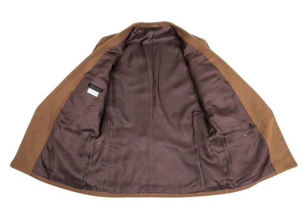 Paul Smith Cashmere Blend Flannel Double Jacket Brown Size L
