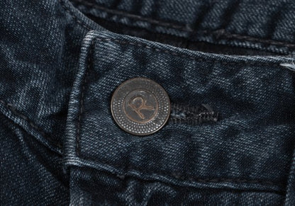 45rpm Indigo Dye Leather Patch Jeans Blue Size 28