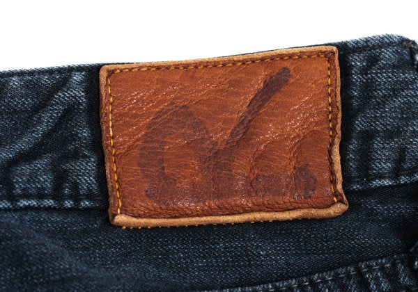 45rpm Indigo Dye Leather Patch Jeans Blue Size 28
