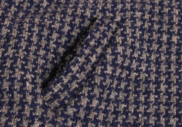 roberto collina Wool Houndstooth Stand Jacket Brown Size 46