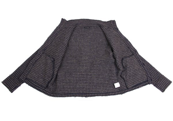 roberto collina Wool Houndstooth Stand Jacket Brown Size 46
