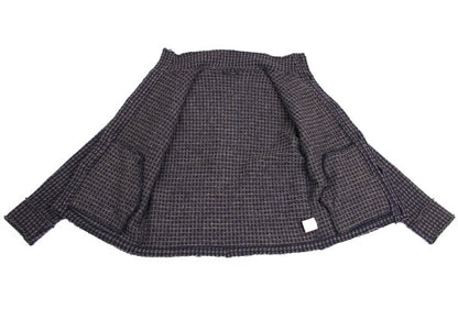 roberto collina Wool Houndstooth Stand Jacket Brown Size 46