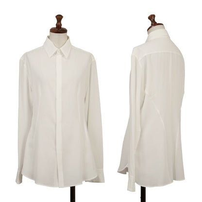 Y's Acetate Poly Fly Front Shirt White Size 40