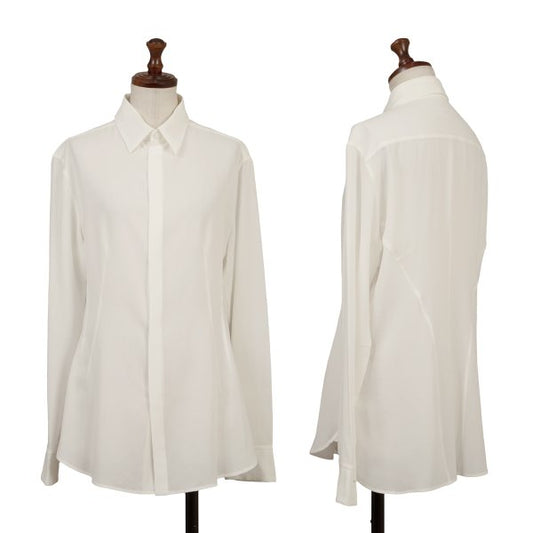 Y's Acetate Poly Fly Front Shirt White Size 40