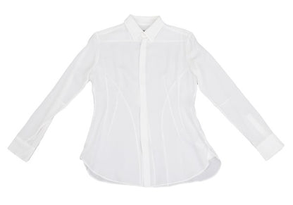Y's Acetate Poly Fly Front Shirt White Size 40