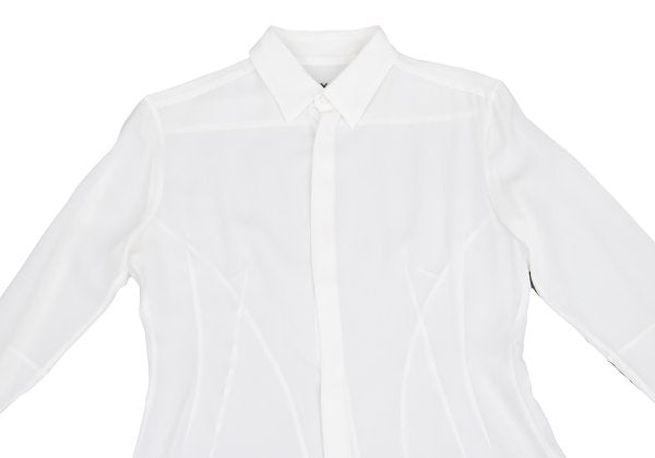 Y's Acetate Poly Fly Front Shirt White Size 40