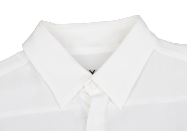 Y's Acetate Poly Fly Front Shirt White Size 40