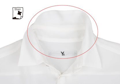 Y's Acetate Poly Fly Front Shirt White Size 40