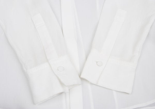 Y's Acetate Poly Fly Front Shirt White Size 40