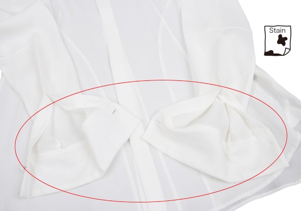 Y's Acetate Poly Fly Front Shirt White Size 40