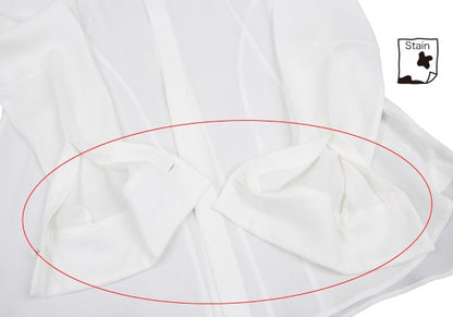 Y's Acetate Poly Fly Front Shirt White Size 40