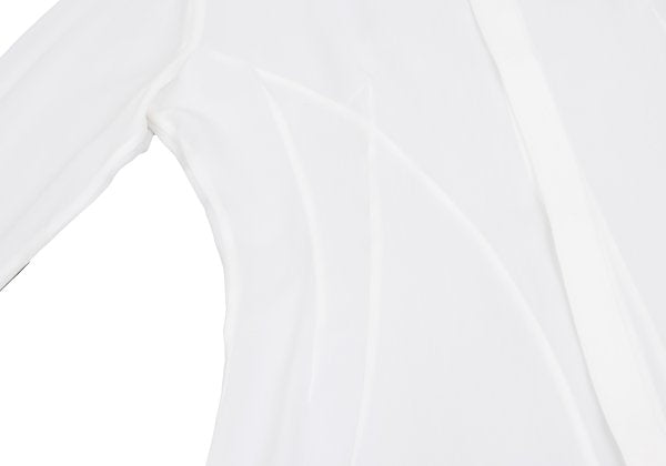 Y's Acetate Poly Fly Front Shirt White Size 40
