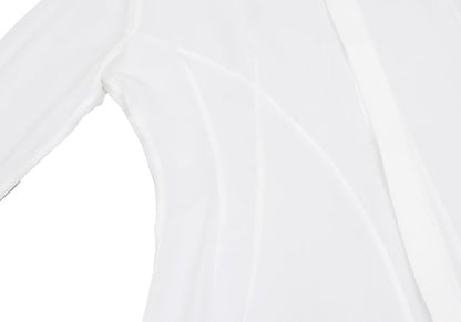 Y's Acetate Poly Fly Front Shirt White Size 40