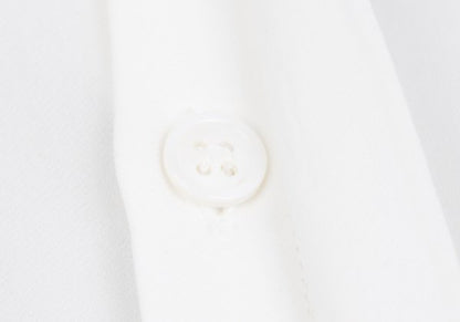 Y's Acetate Poly Fly Front Shirt White Size 40