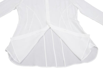 Y's Acetate Poly Fly Front Shirt White Size 40