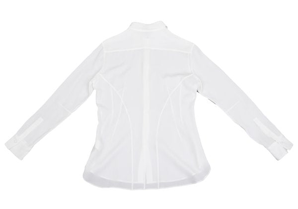 Y's Acetate Poly Fly Front Shirt White Size 40