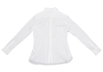 Y's Acetate Poly Fly Front Shirt White Size 40
