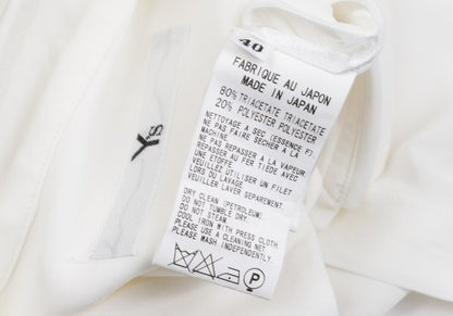 Y's Acetate Poly Fly Front Shirt White Size 40