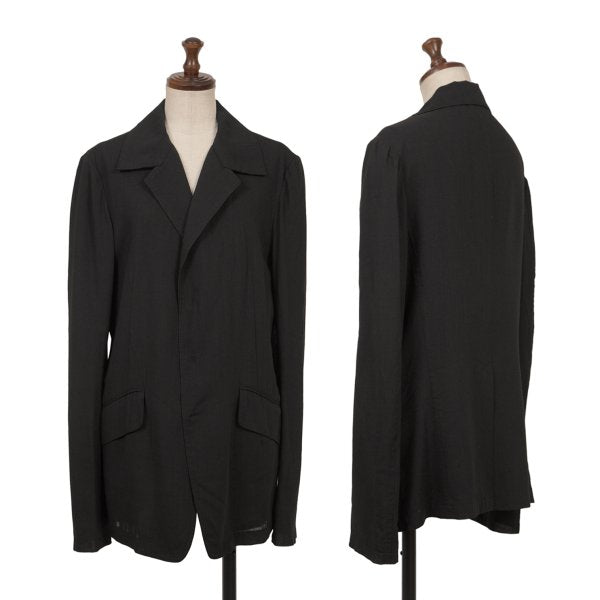 Y's Wool Snap Tailored Blazer Black Size 3