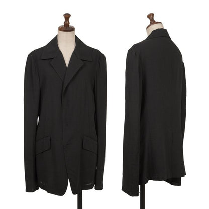 Y's Wool Snap Tailored Blazer Black Size 3