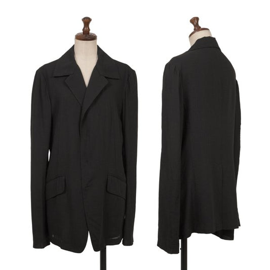 Y's Wool Snap Tailored Blazer Black Size 3