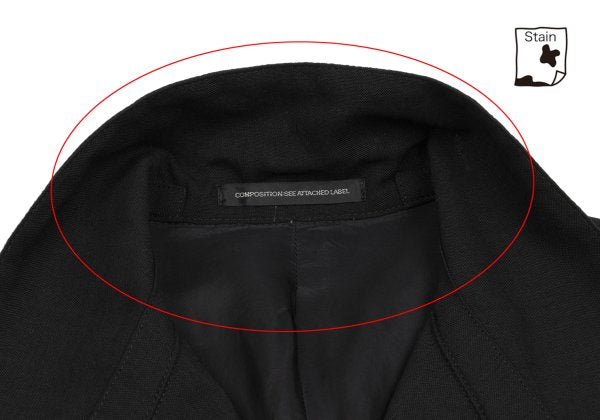 Y's Wool Snap Tailored Blazer Black Size 3