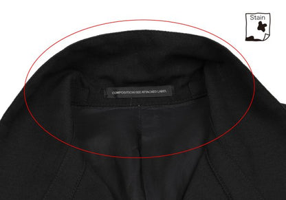 Y's Wool Snap Tailored Blazer Black Size 3