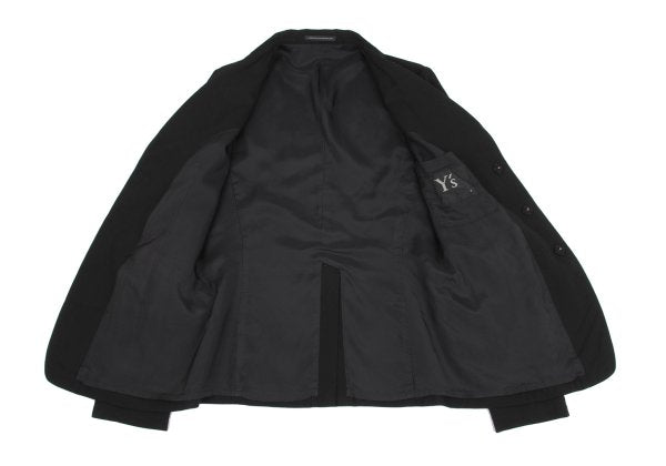 Y's Wool Snap Tailored Blazer Black Size 3