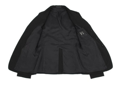 Y's Wool Snap Tailored Blazer Black Size 3