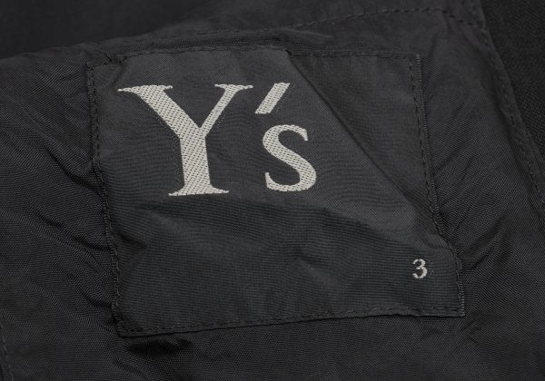 Y's Wool Snap Tailored Blazer Black Size 3
