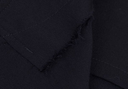 Y's Wool Rayon Raw Edge Snap Long Jacket Blue Size 1