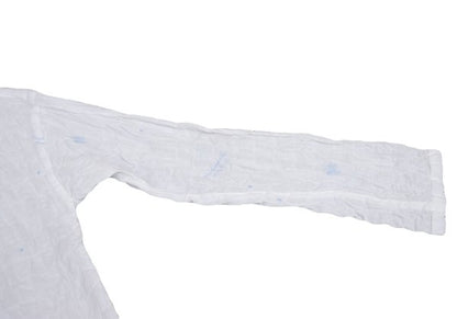 Mademoiselle NON NON Logo Embroidered Blouse White Size 38M
