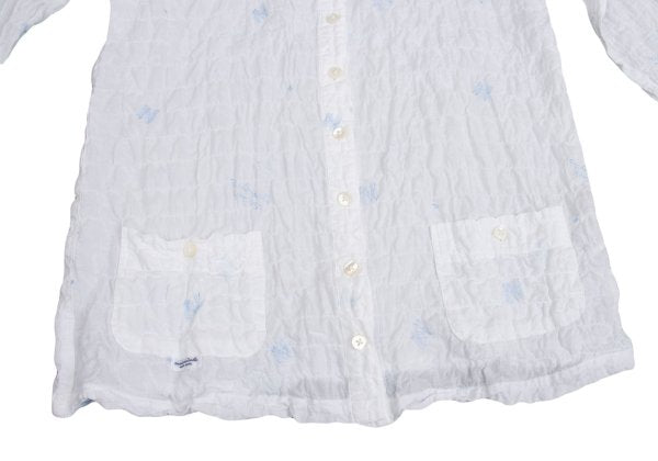 Mademoiselle NON NON Logo Embroidered Blouse White Size 38M