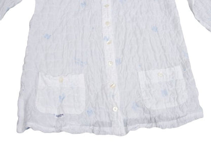 Mademoiselle NON NON Logo Embroidered Blouse White Size 38M