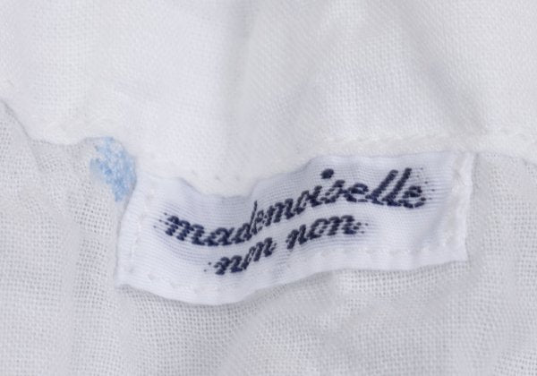 Mademoiselle NON NON Logo Embroidered Blouse White Size 38M