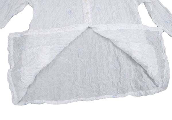 Mademoiselle NON NON Logo Embroidered Blouse White Size 38M
